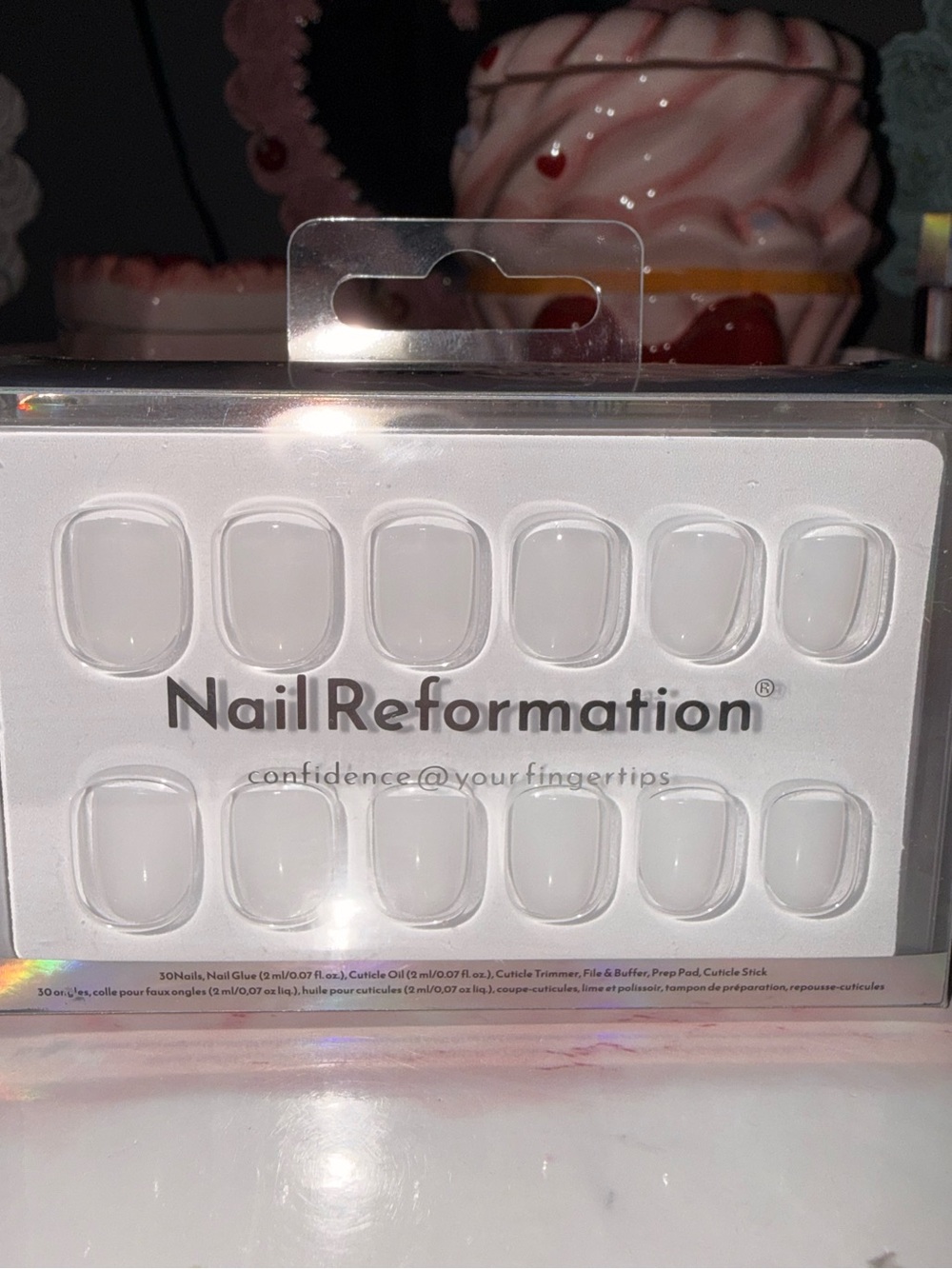 Nail Reformation White Transparent Press-On Nail Set